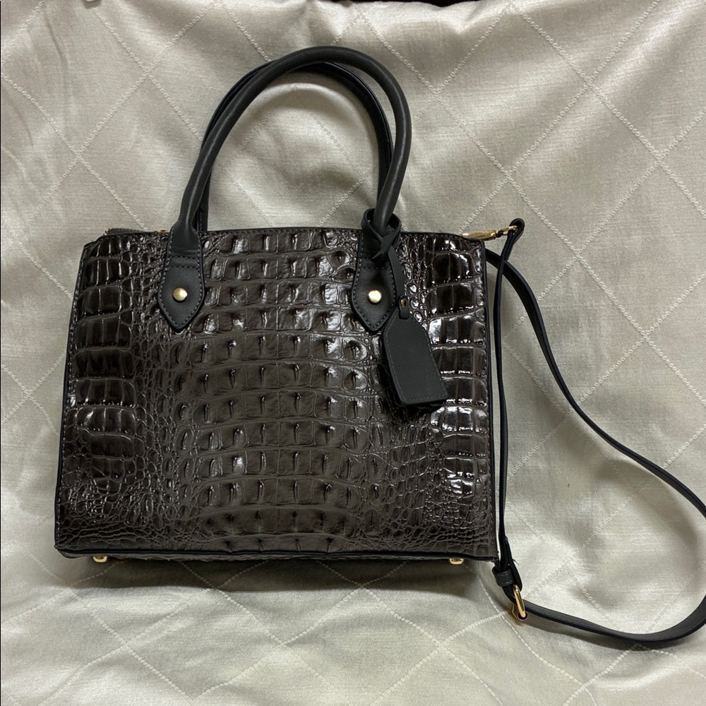 Imoshion Grey Crocodile-Embossed Bag